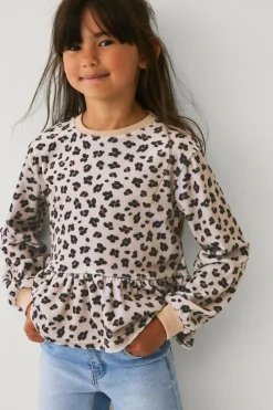 Ellos Collection Sweatshirt i velour Leiomønstrad