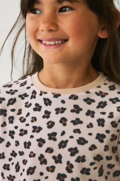 Ellos Collection Sweatshirt i velour Leiomønstrad