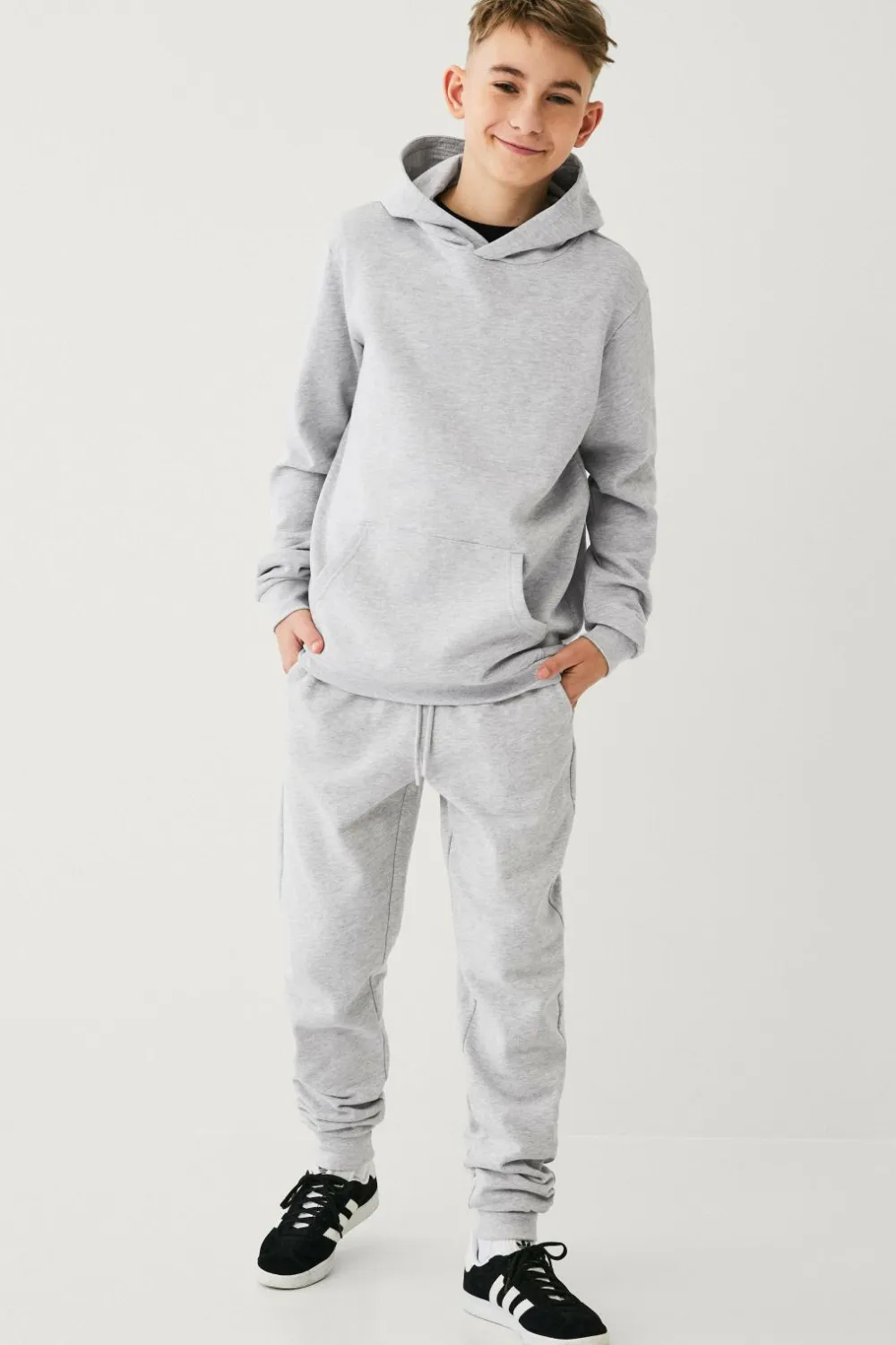Ellos Collection Sweatbukser Basic Lysegrå melange Online