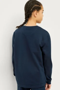 Ellos Collection Sweatshirt Crew Basic Blue/misty grey Outlet