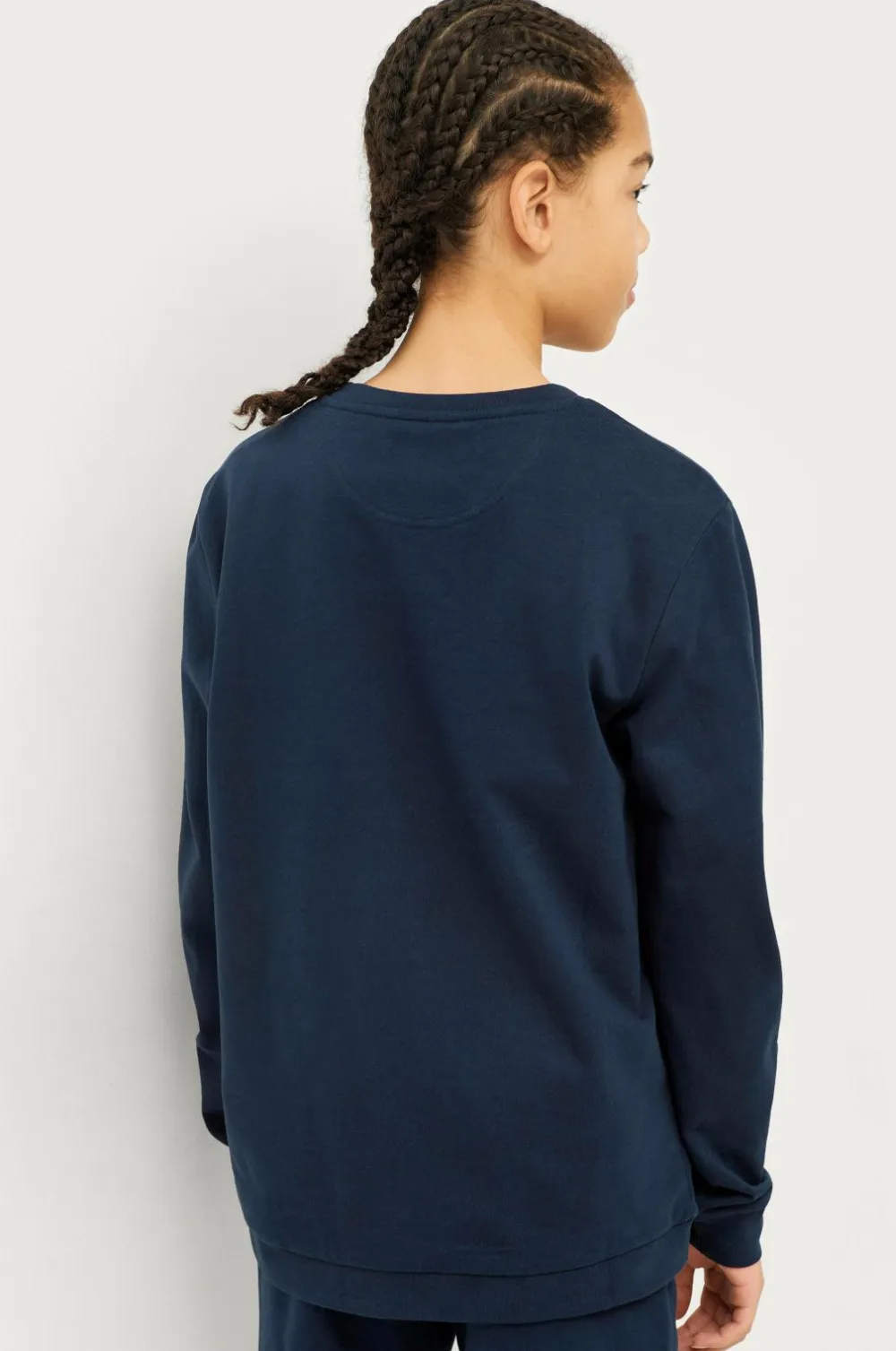 Ellos Collection Sweatshirt Crew Basic Blue/misty grey Outlet