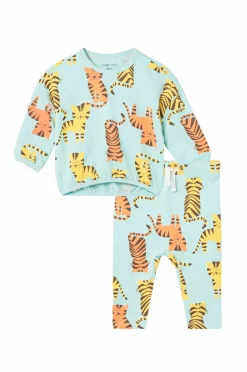 Ellos Trøjer>Collection Sweatsæt Marv Blåmønstret