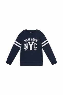 Ellos Collection Sweatshirt med tryk Marineblå Discount