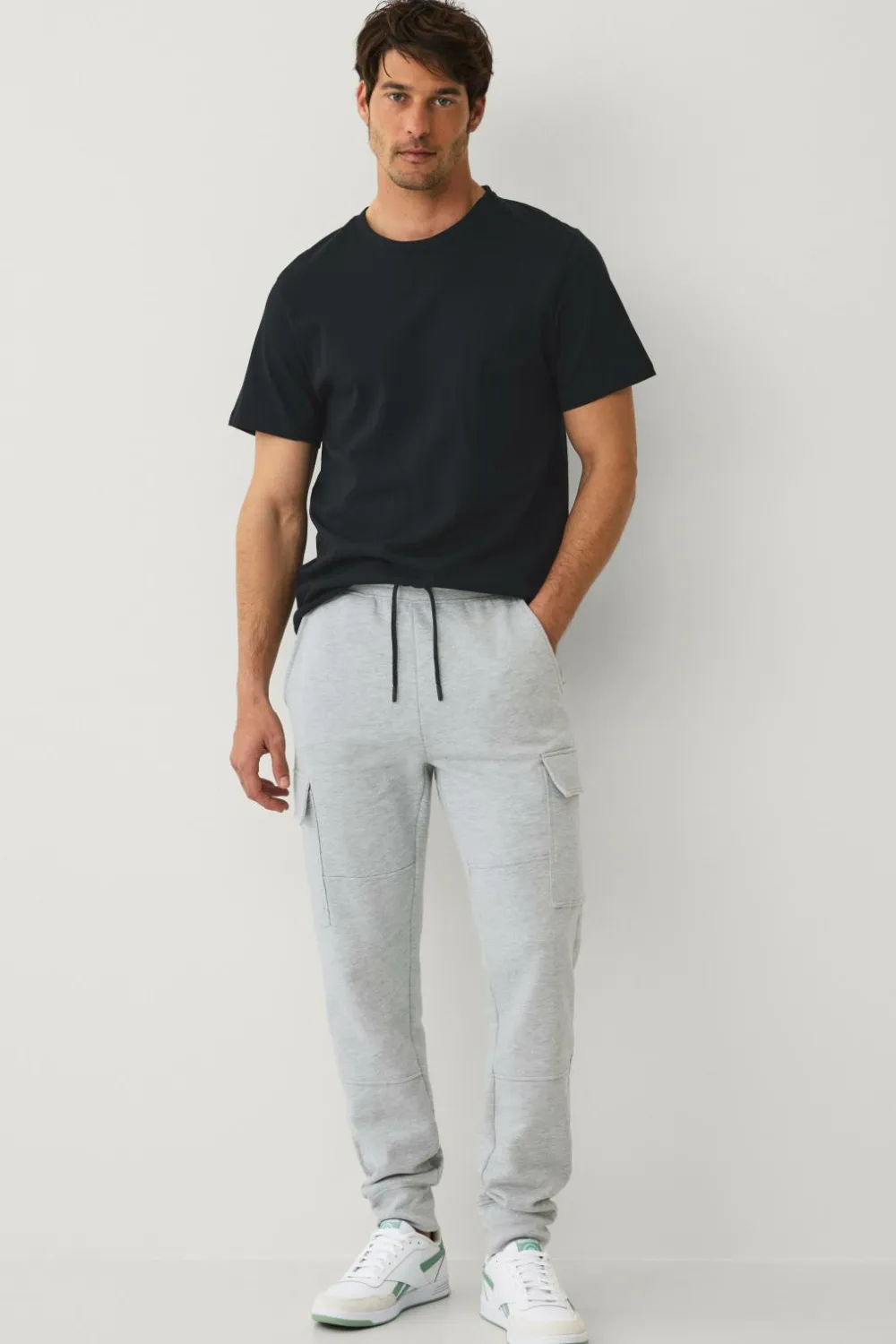 Ellos Bukser>Collection Sweatbukser med benlommer Lysegråmeleret