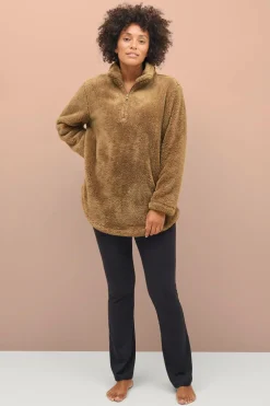 Ellos Overtøj|Overtøj>Collection Sweatshirt i fleece Brun