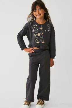 Ellos Collection Sweatshirt med volant mørkegrå Sale