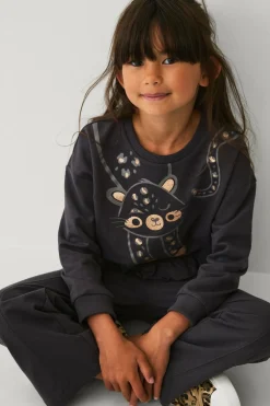 Ellos Collection Sweatshirt med volant mørkegrå Sale