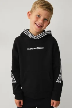 Ellos Sweatshirts & Hoodies>Collection Sweatshirt med hætte og print Sort