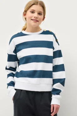 Ellos Sweatshirts & Hoodies>Collection Sweatshirt Marin Blå hvid stribet