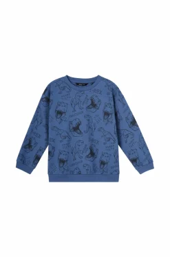 Ellos Collection Sweatshirt med tryk Blå Online