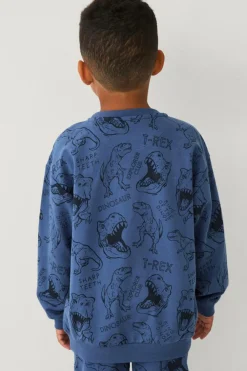 Ellos Collection Sweatshirt med tryk Blå Online