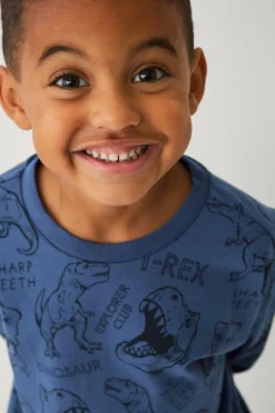 Ellos Collection Sweatshirt med tryk Blå Online