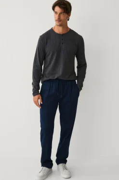 Ellos Bukser>Collection Sweatpants med pressefolder Marinblå