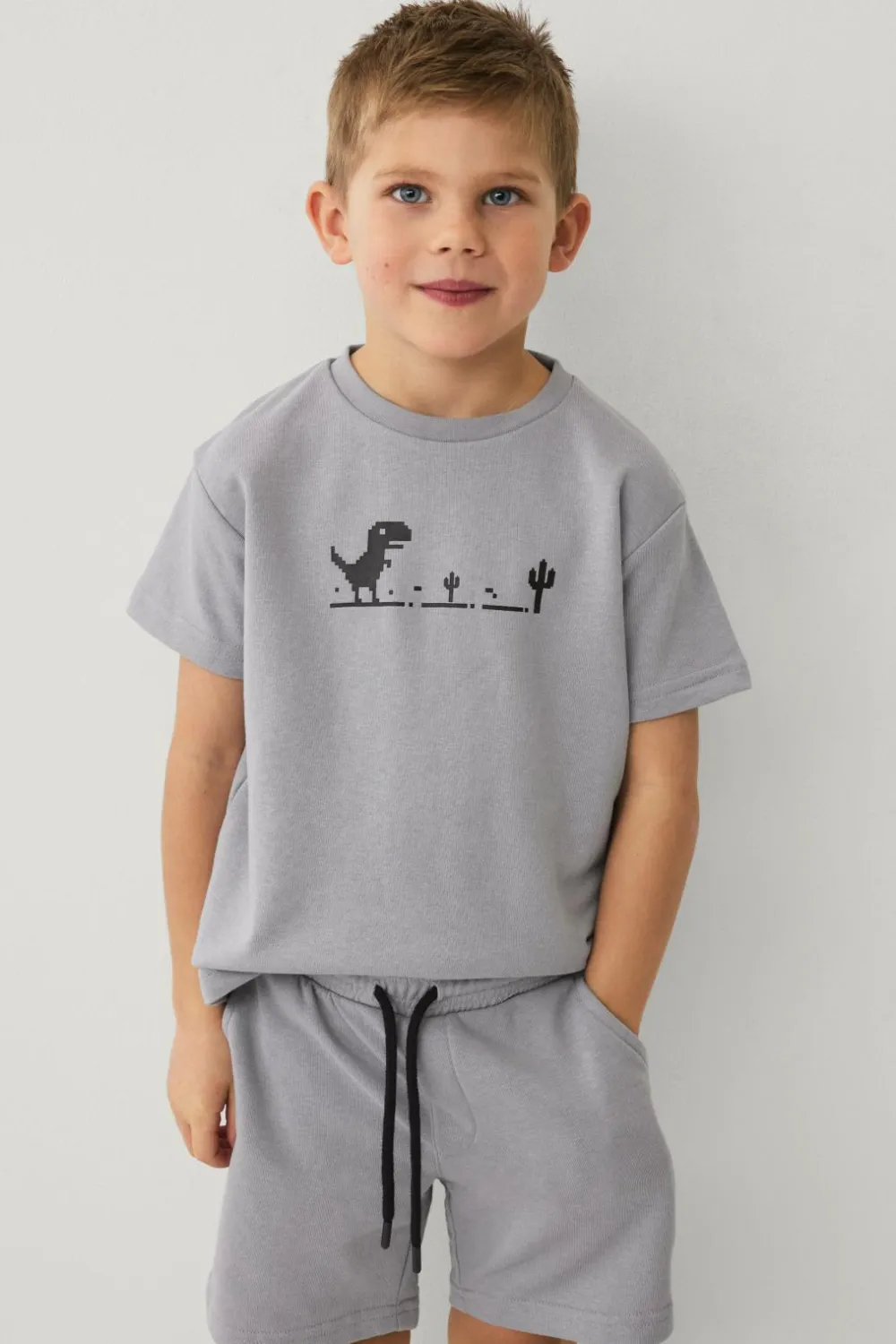 Ellos Sæt Til Børn>Collection Sweatshirt + sweatshorts Grå