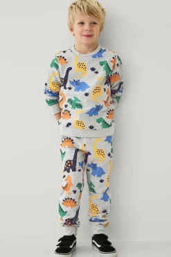 Ellos Bukser & Leggings>Collection Sweatbukser med tryk Gråmeleret