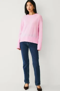 Ellos Trøjer & Cardigans>Collection Sweater med O-hals Rosa