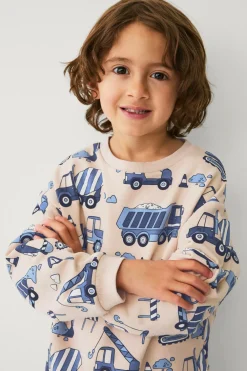 Ellos Collection Sweatshirt med print blå mønstreret Outlet