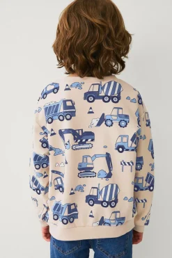 Ellos Collection Sweatshirt med print blå mønstreret Outlet