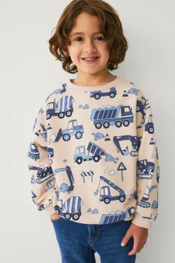 Ellos Collection Sweatshirt med print blå mønstreret Outlet