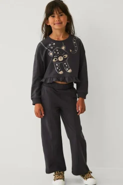 Ellos Collection Sweatpants med brede ben mørkegrå Best