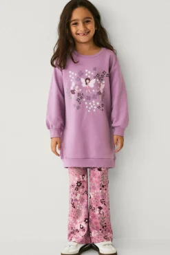Ellos Collection Sweatshirtkjole med tryk lilla Discount