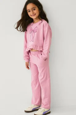 Ellos Bukser & Leggings>Collection Sweatpants med brede ben rosa