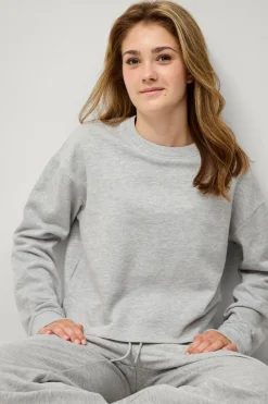 Ellos Sweatshirts & Hoodies>Collection Sweatshirt Ines B Girl Gråmeleret