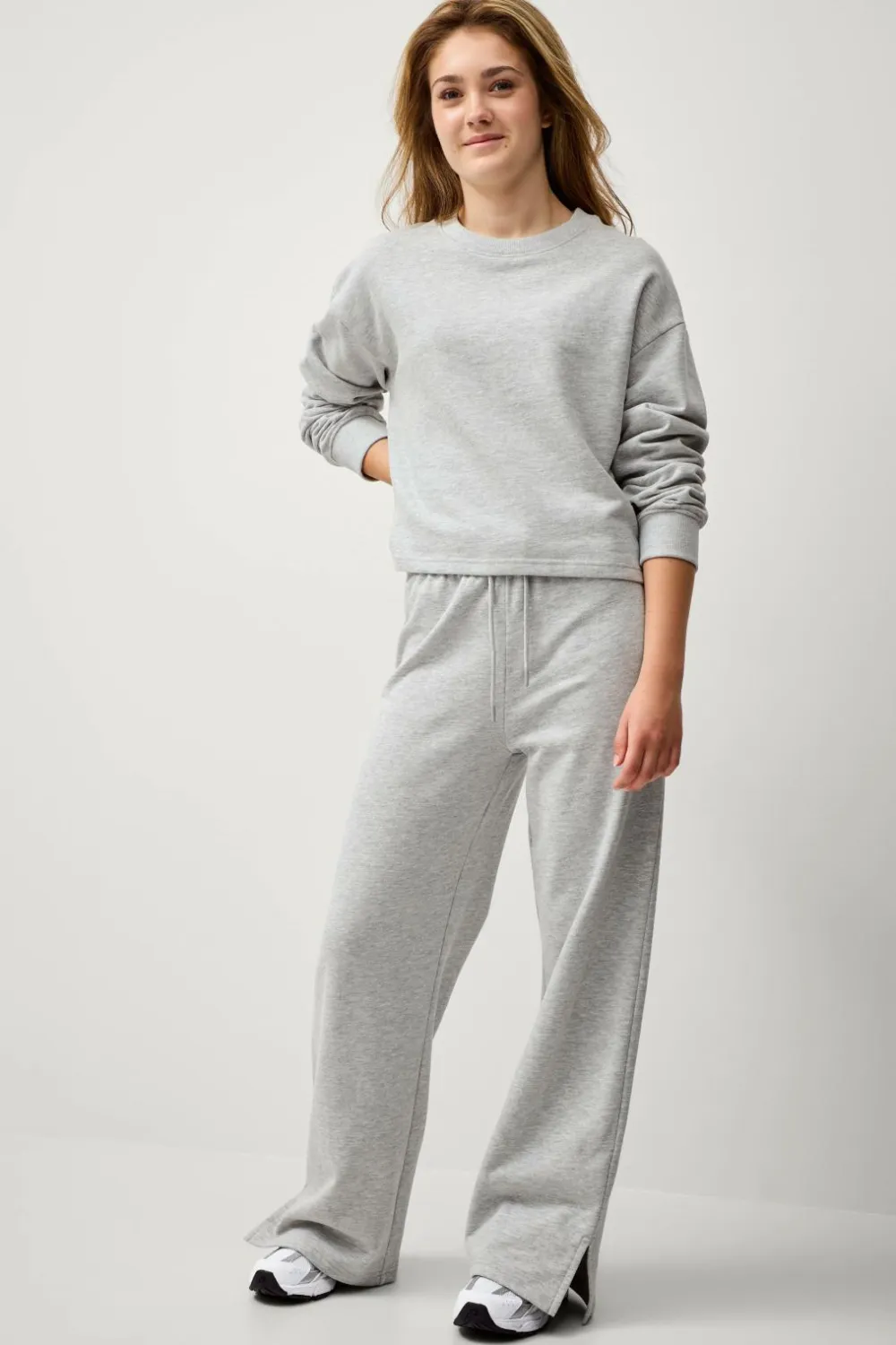 Ellos Sweatshirts & Hoodies>Collection Sweatshirt Ines B Girl Gråmeleret