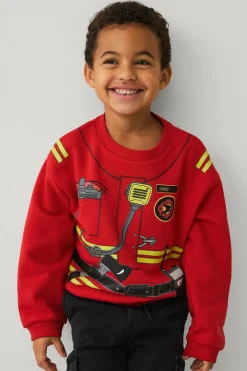 Ellos Collection Sweatshirt med dekorativt tryk Rød Outlet