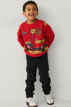 Ellos Collection Sweatshirt med dekorativt tryk Rød Outlet