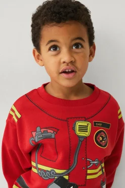 Ellos Collection Sweatshirt med dekorativt tryk Rød Outlet