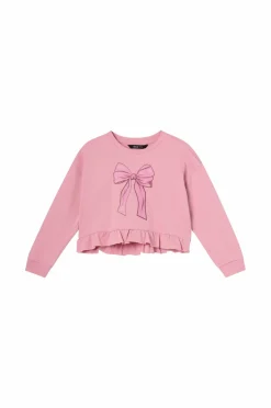 Ellos Collection Sweatshirt med volant rosa Discount