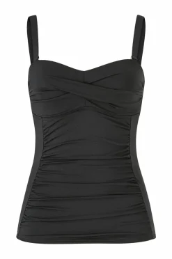 Ellos Bikinier & Bikinidele>Collection Tankini med vatterede skåle og formende effekt Sort mat sort