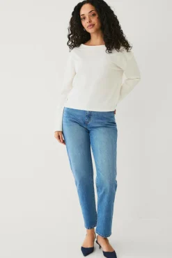 Ellos Basistøj>Collection Top med afslappet pasform Cremet hvid