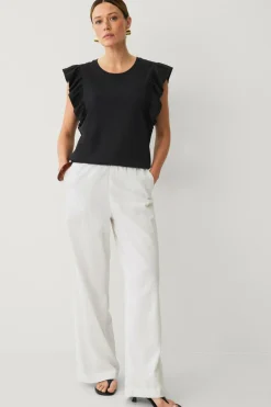 Ellos Toppe & Tank-Toppe>Collection Top med flagrende ærme Sort