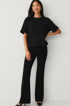 Ellos Toppe & Tank-Toppe>Collection Top med korte ærmer sort