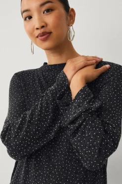 Ellos Collection Top med rhinstene sort