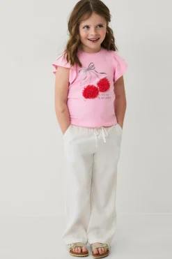 Ellos Collection Top med sommerfugleærmer Lyserød Discount