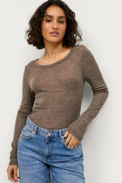 Ellos Collection Top i fin uldkvalitet Brun Best