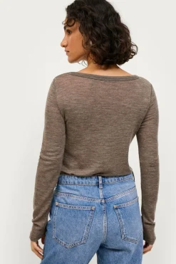 Ellos Collection Top i fin uldkvalitet Brun Best