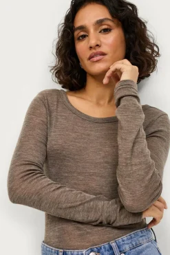 Ellos Collection Top i fin uldkvalitet Brun Best