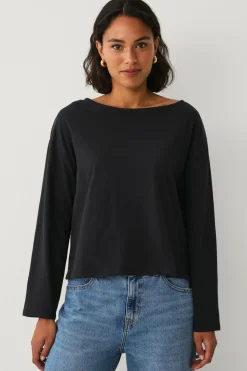 Ellos Collection Top med afslappet pasform Sort Online