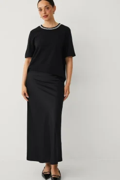 Ellos Toppe & Tank-Toppe>Collection Top med rhinsten sort