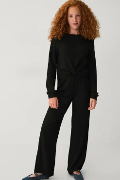 Ellos Toppe & T-Shirts>Collection Top med knudedetalje sort