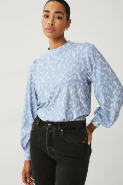 Ellos Toppe & Tank-Toppe>Collection Top Blå creme mønstret