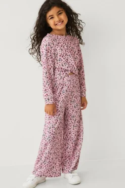 Ellos Collection Top med knudedetalje rosa blomsteragtig Outlet