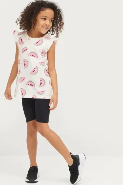 Ellos Sæt Til Børn>Collection Top + cykelbukser Tyra Aop Melon