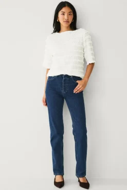 Ellos Toppe & Tank-Toppe>Collection Top med flæsekanter cremehvid