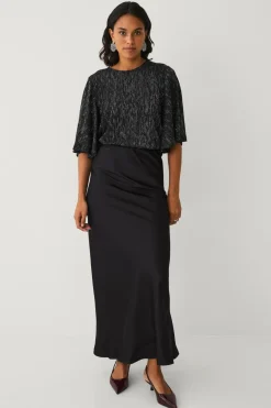 Ellos Collection Top med sommerfugleærme sort Best