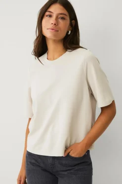 Ellos Collection Top i kraftig strik Beige Outlet